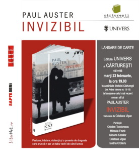 invizibil1 Lansare de carte Invizibil   Paul Auster