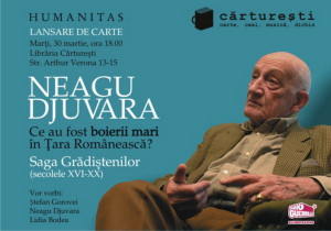 djuvara1 Lansare de carte: Ce au fost boierii mari în Ţara Românească. Saga Grădiştenilor 