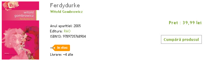 Ferdydurke Witold Gombrowicz ferdydurke 1 Ferdydurke Witold Gombrowicz