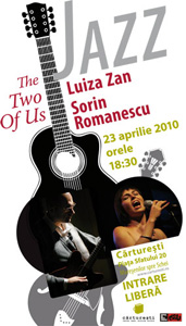 jazzbv1 Luiza Zan şi Sorin Romanescu   Jazz The Two Of Us la Cărtureşti Braşov