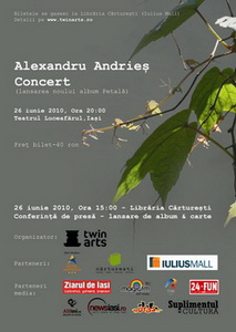 poster andries carturestimica Alexandru Andrieş vine în Cărtureşti Iaşi