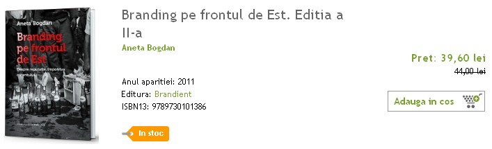 S a lansat editia a II a, paperback, a bestseller ului Branding pe frontul de Est de Aneta Bogdan branding S a lansat editia a II a, paperback, a bestseller ului Branding pe frontul de Est de Aneta Bogdan