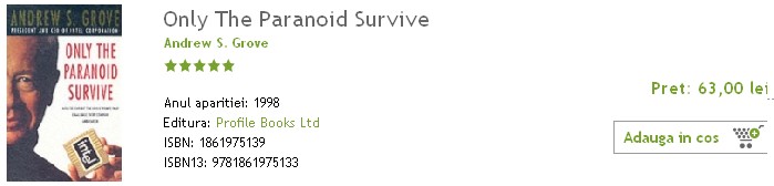 only%20the%20paranoid Recenzie: Only The Paranoid Survive de Andrew S. Grove