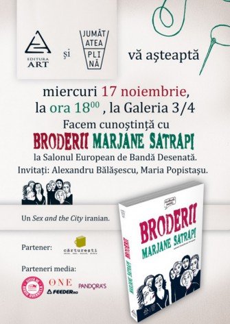 Lansare de carte: Broderii, de Marjane Satrapi