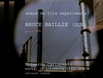 Seară de film experimental BRUCE BAILLIE (SUA)