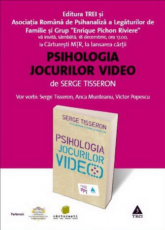 Lansare de carte: Psihologia jocurilor video de Serge Tisseron