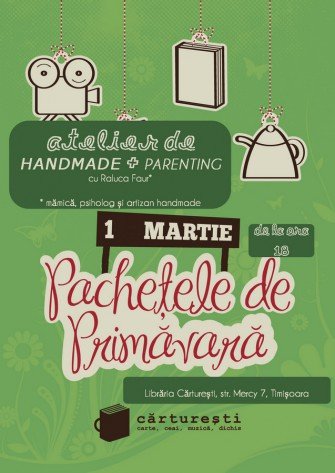 De 1 martie: Pacheţele de primăvară şi la Cărtureşti Timişoara