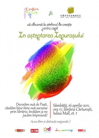 În aşteptarea Iepuraşului – atelier pentru copii la Cărtureşti Timişoara