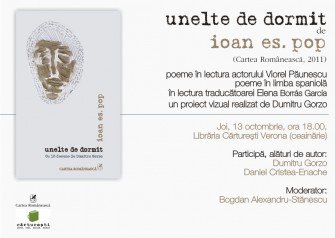 Unelte de dormit – Întîlnire cu  Ioan Es Pop şi Dumitru Gorzo la Cărtureşti Verona