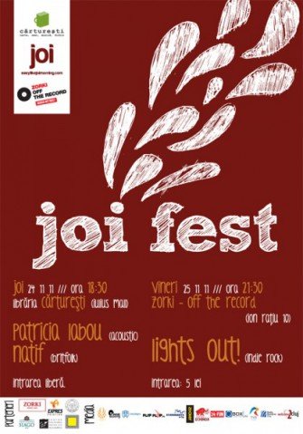 JOI FEST  concerte acustice cu Patricia Labou si Natif
