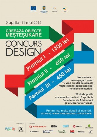 Creează obiecte meșteșukare ! Concurs de design de obiect