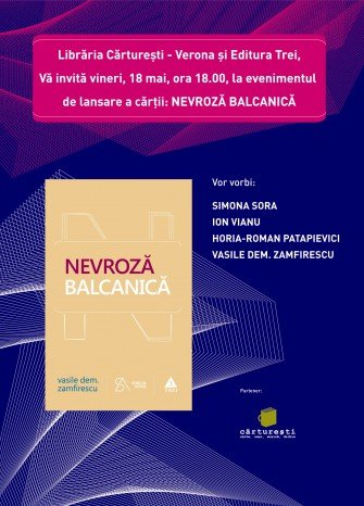 Lansare de carte: NEVROZA BALCANICĂ