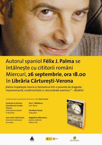 Un autor de marcă în România: Felix J. Palma la Cărturești