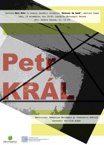 Întâlnire cu scriitorul ceh Petr Král la Cărtureşti Verona