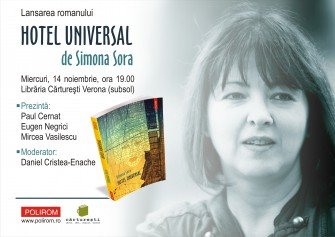 Lansarea romanului Hotel Universal de Simona Sora la Cărtureşti Verona