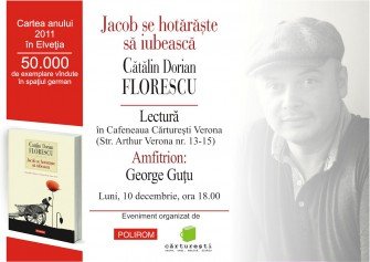 Cătălin Dorian Florescu citeşte din Jacob se hotărăşte să iubească, la Cărtureşti Verona