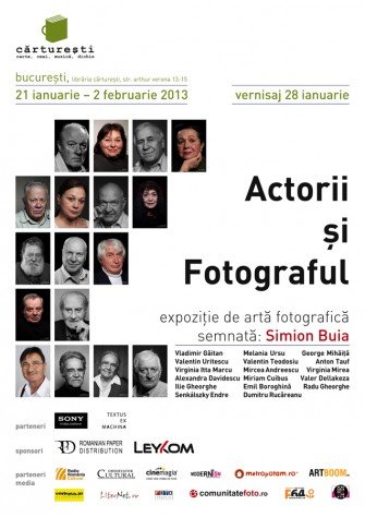 Distribuție de excepție în noua expoziție Actorii și Fotograful de la Cărturești