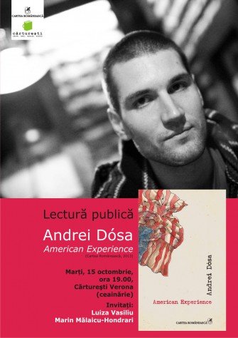 Lectura publica la Carturesti Verona: Andrei Dosa, American Experience