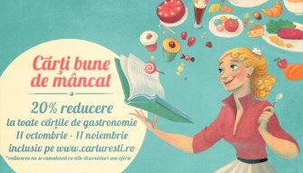 CĂRȚI BUNE DE MÂNCAT: 20% reducere la toate cărțile de gastronomie