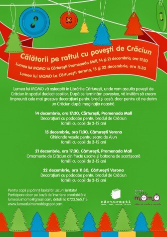 Călătorii pe raftul cu povești de Crăciun. Lumea lui MOMO la Cărturești