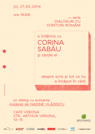 Dialoguri cu scriitori români – Corina Sabău