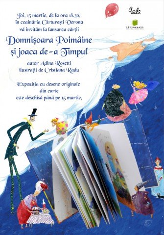 Domnişoara Poimâine va invită la o lansare cu poveşti şi desene!