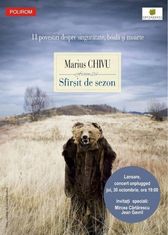 Marius Chivu la Cărtureşti Verona: lansarea volumului de povestiri Sfîrşit de sezon