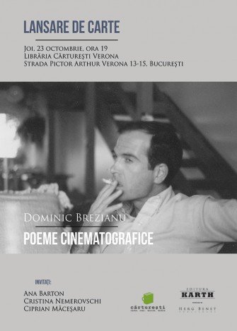 Lansarea volumului Poeme cinematografice, de Dominic Brezianu, la Librăria Cărturești