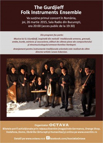 The Gurdjieff Folk Instruments Ensemble la București  – primul concert susținut în România