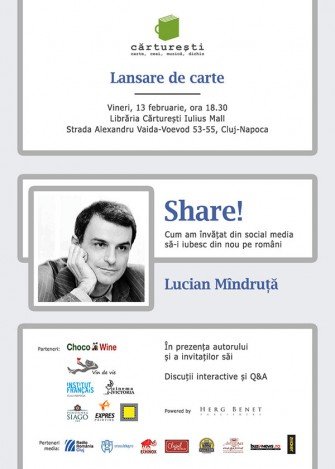 Lansare de carte: SHARE!, de Lucian Mîndruță