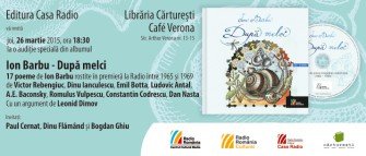 Glasurile poeziei: După melci de Ion Barbu. O audiţie specială la Café Cărtureşti Verona