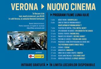 Din luna iunie, am crescut frecvenţa serilor de film din cafeneaua Verona