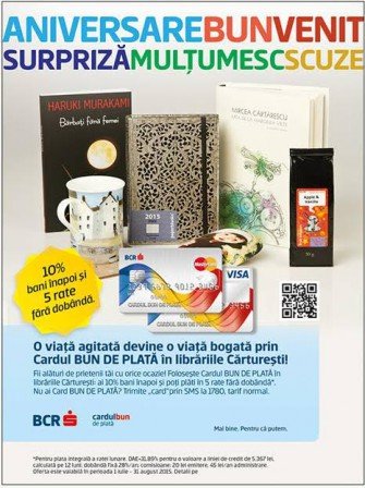Vino în librărie cu cardul BUN DE PLATĂ de la BCR!