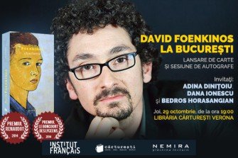 Scriitorul francez David Foenkinos vine la Cărtureşti