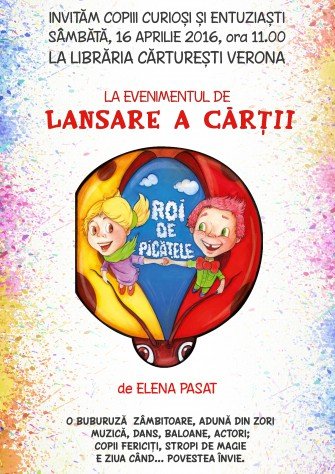 Lansare de carte –  ”Roi de Picățele” de Elena Pasat
