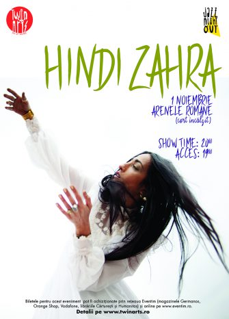 Hindi Zahra la București, pe 1 noiembrie, la Arenele Romane