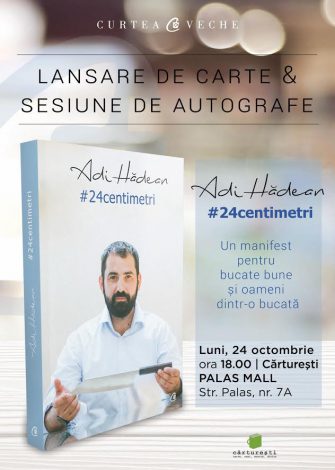 Adi Hădean lansează volumul “#24centimetri” la Cărturești Iași
