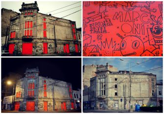 Marconi Playground: Intervenție PISICA PĂTRATĂ pe fațada fostului Cinema Dacia