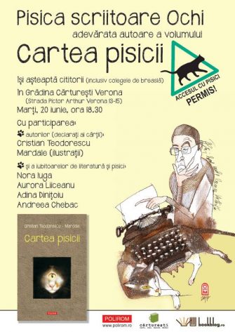 Literatură și pisici la Cărturești Verona