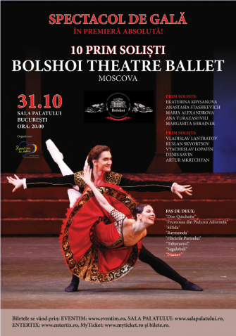 Bolshoi Theatre Ballet – 31 octombrie, la București