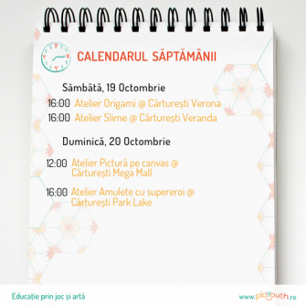 Atelierele PlaYouth la Cărturești