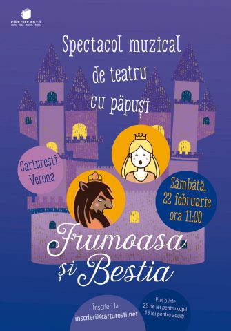 Spectacol muzical cu păpuși: Frumoasa și Bestia