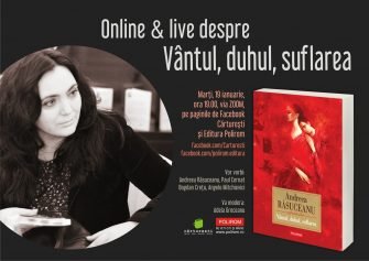 Online&live despre romanul Vîntul, duhul, suflarea, de Andreea Răsuceanu