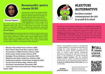 #Lecturi alternative. Scriitori români contemporani de citit la școală & în afară