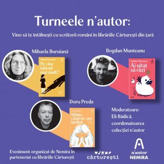 Turneele n’autor | Vino să te întâlnești cu scriitorii români în librăriile Cărturești din țară