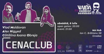 CENACLUB & friends la Vaida Outdoor Sessions #2 – performance poetic cu Vlad Moldovan, Alexandru Higyed și Cătălina Ioana Obreja