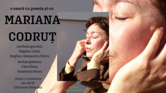 Mariana Codruț va fi aniversată la Iași | eveniment poetic în Cărturești Iași, cu Bogdan Crețu și Bogdan Alexandru Petcu